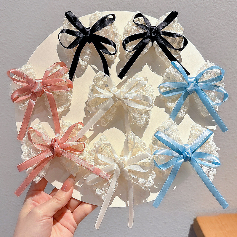 Lace Ribbon Trim - 2 szt. Eleganckie spinki do włosów