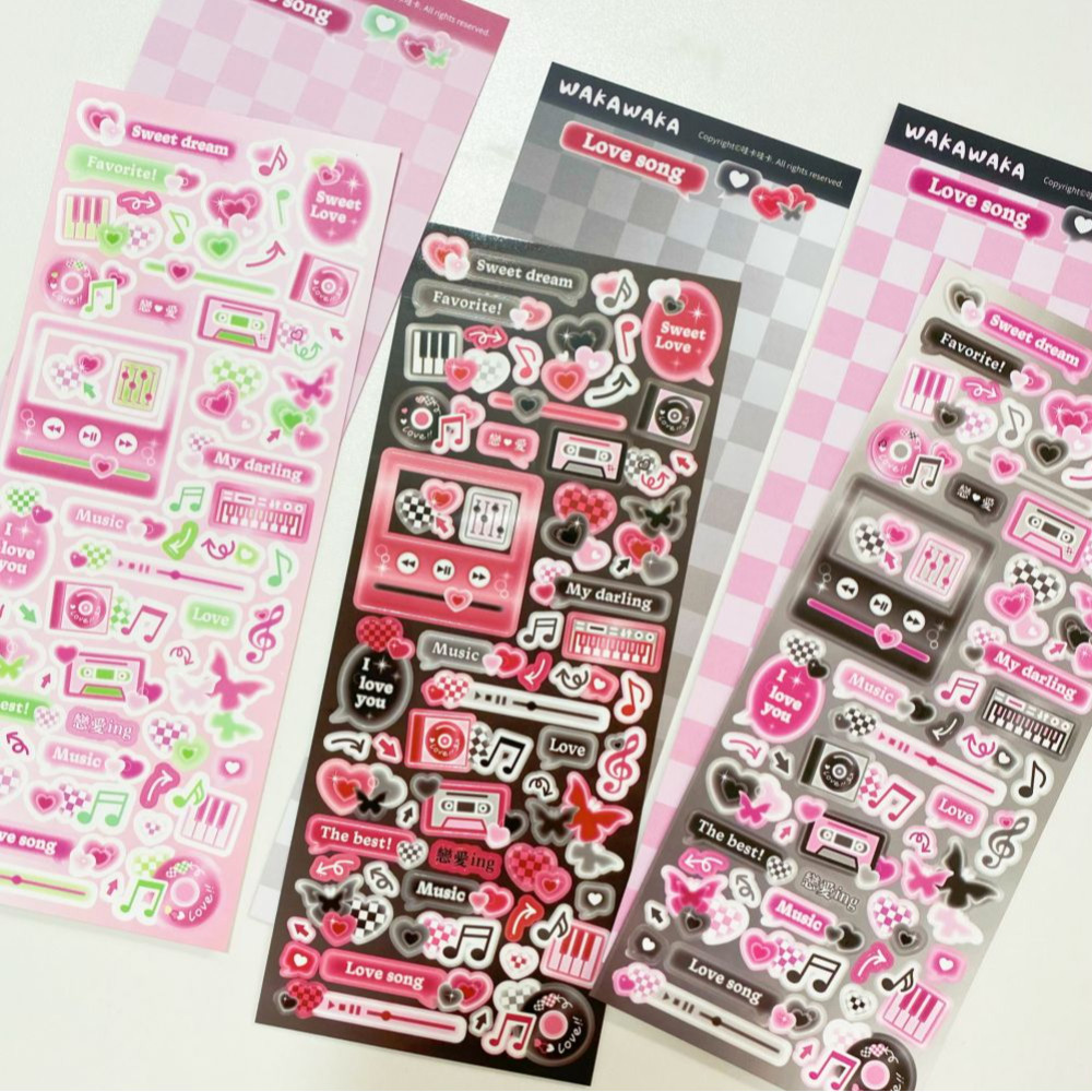 Glitter Vinyl Roll - SCRAPBOOK muzyka dekoracyjna naklejka koreański DIY