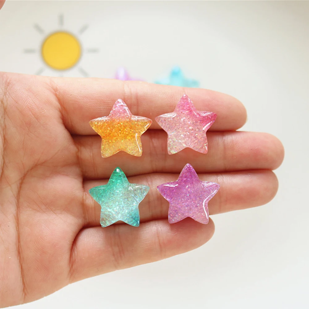 Christmas Craft Embellishment - 10 sztuk Gradient Star Series żywica