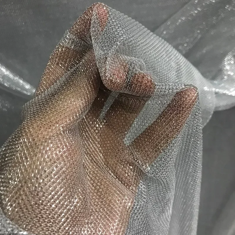 Crystal Mesh Fabric - Siatka Elastyczna Tkanina Błyszcząca Lekka Mała