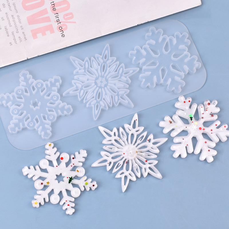 Christmas Craft Embellishment - Świąteczna pusta ozdoba w kształcie płatka