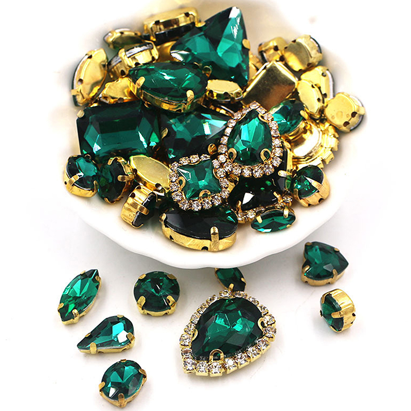 Sew On Rhinestone - 50 szt. 24 Kolory Mieszane Kształty