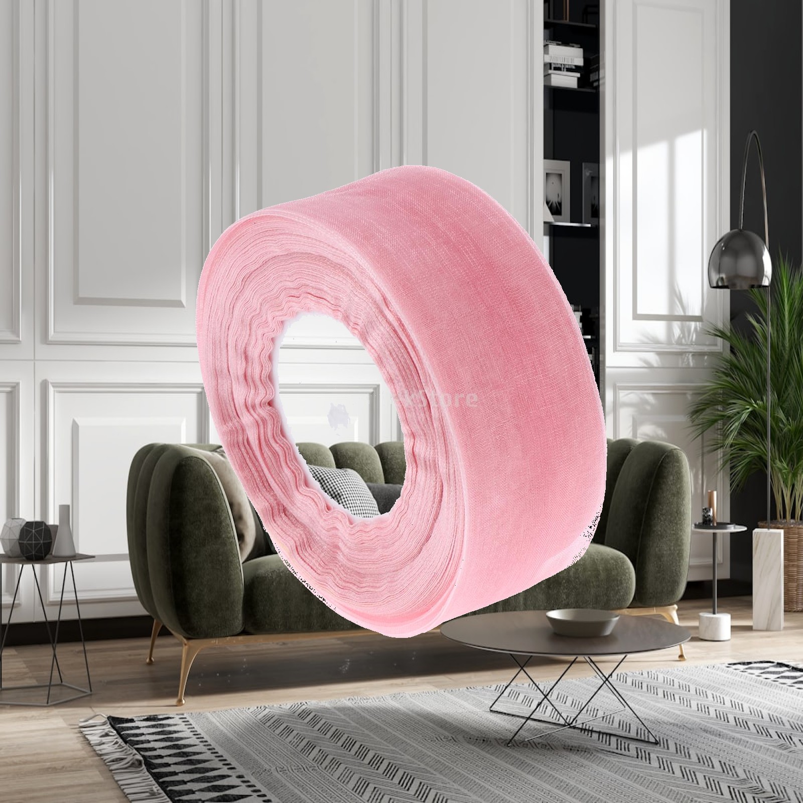 Organza Ribbon Spool - Przezroczysta wstążka z organzy, duża satynowa