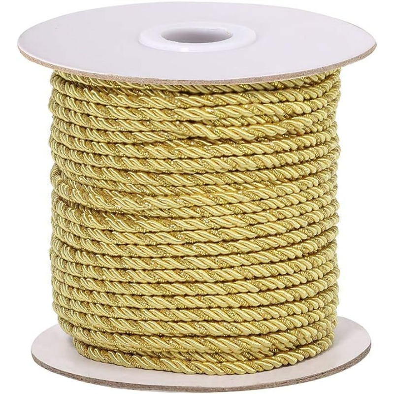 Cord Trim Twisted - 3 mm / 35 jardów metalicznej