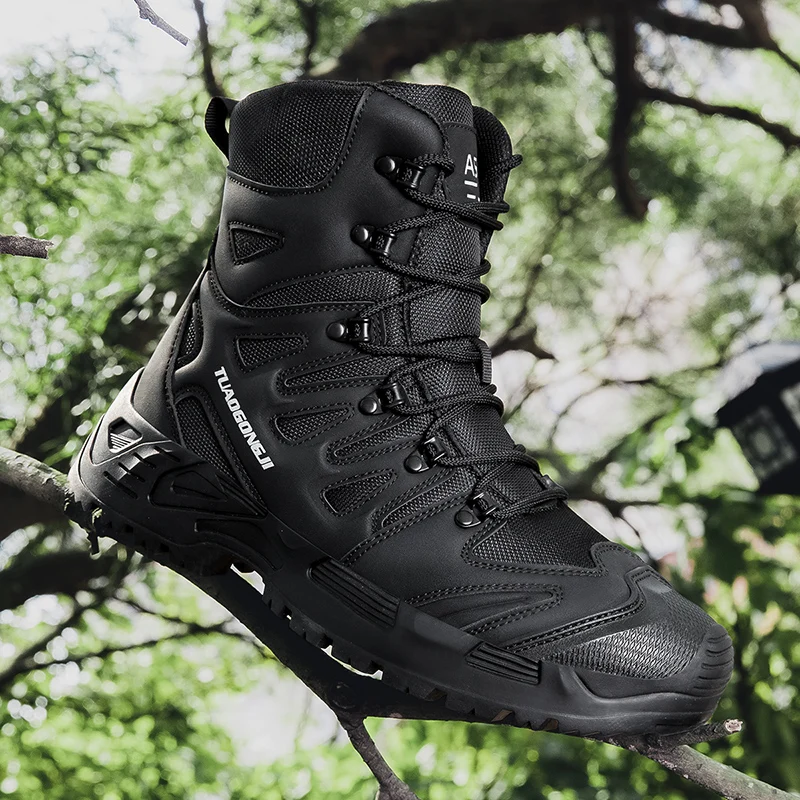 Guipure Lace Panel - Męskie buty taktyczne trekkingowe outdoorowe, botki