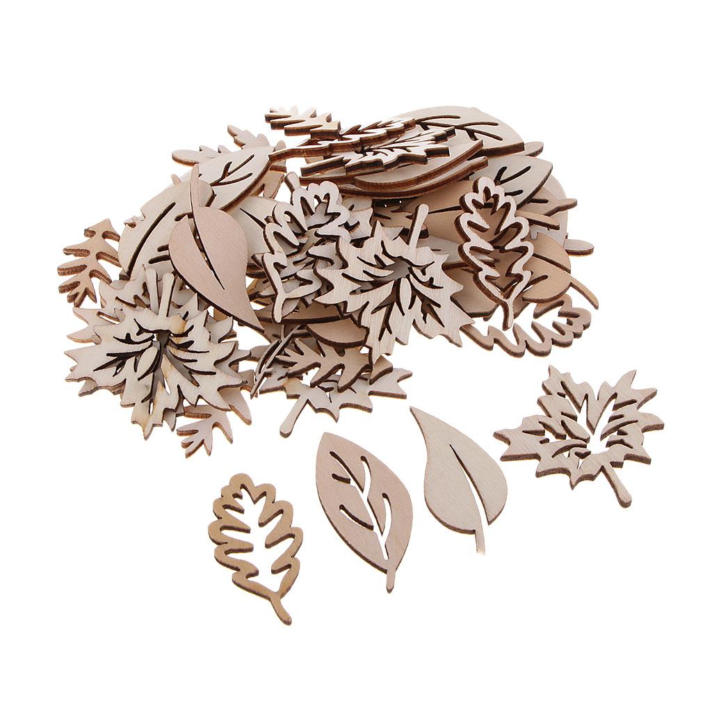 50 Pieces Wooden Leaves Embell – Christmas Craft Embellishment recenzja i cena