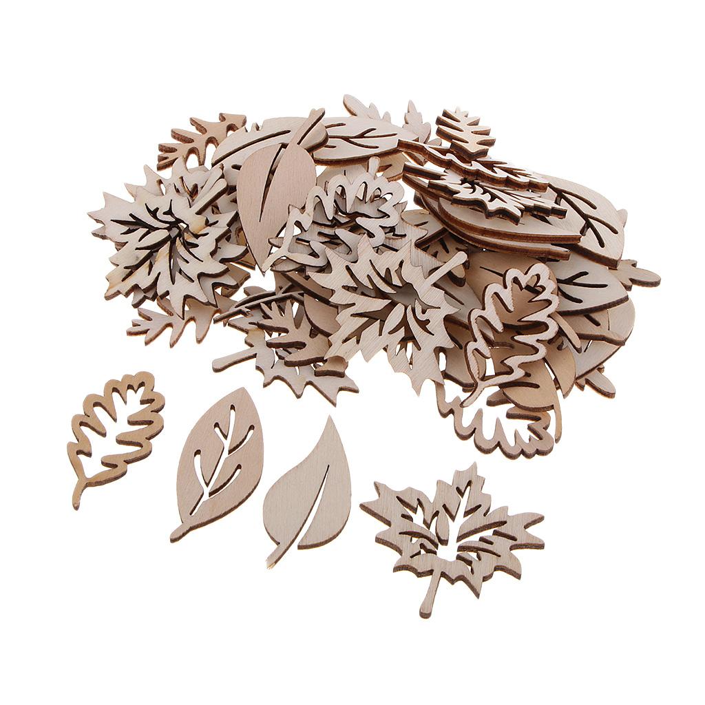50 Pieces Wooden Leaves Embell – Christmas Craft Embellishment recenzja i cena