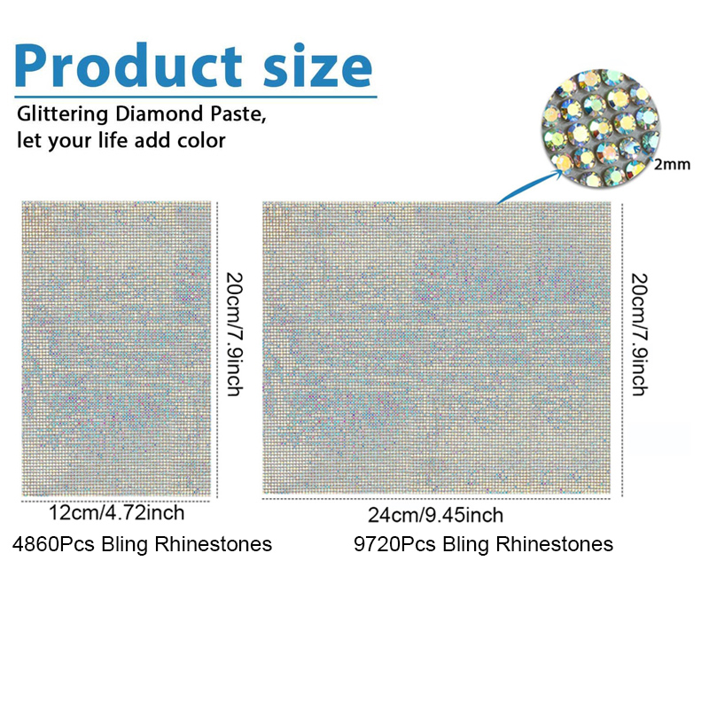 9720/4860 szt. Bling Rhineston – Hotfix Rhinestone Sheet recenzja i cena