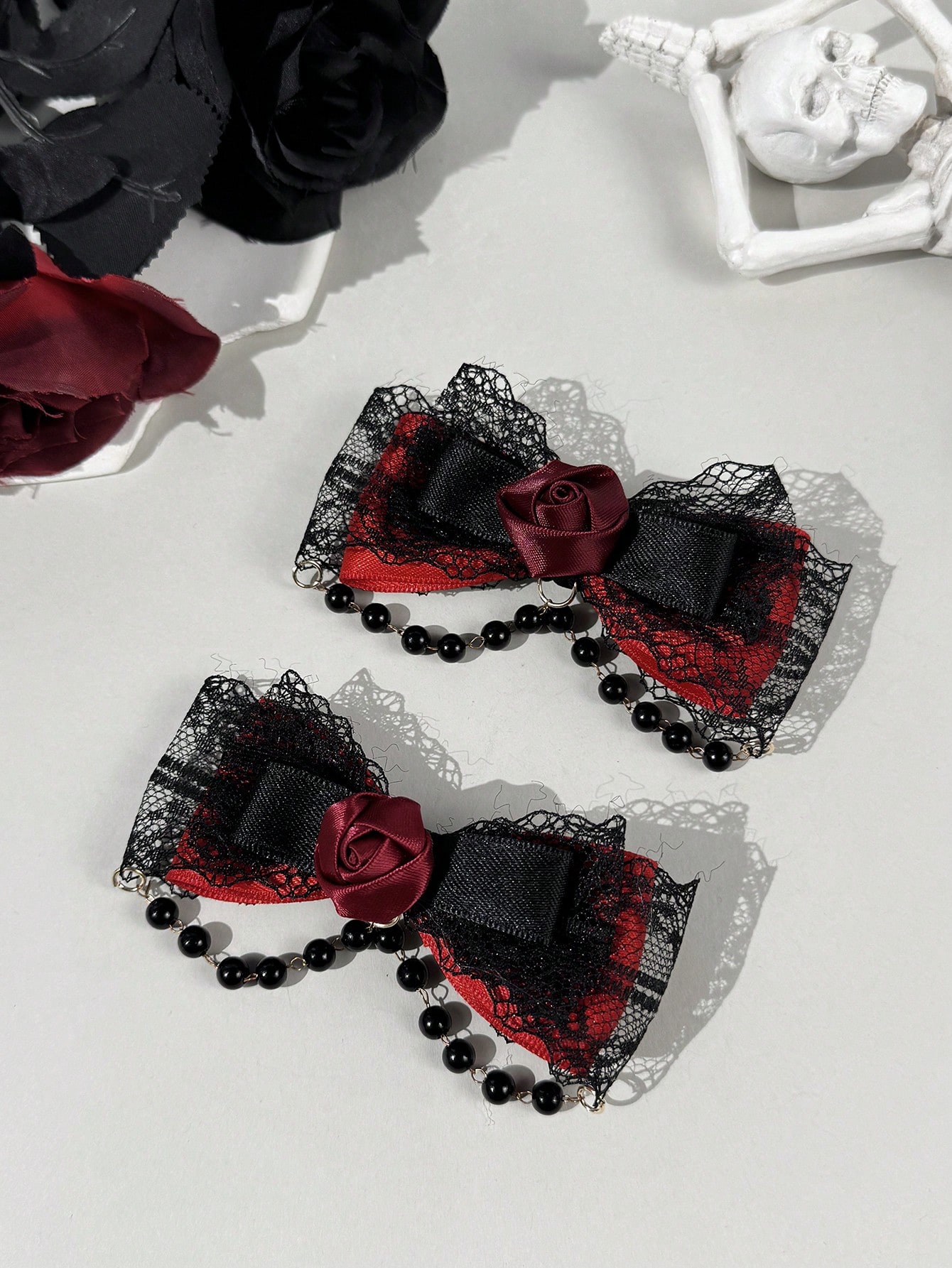 Dwuczęściowa ozdoba do włosów  – Lace Ribbon Trim recenzja i cena