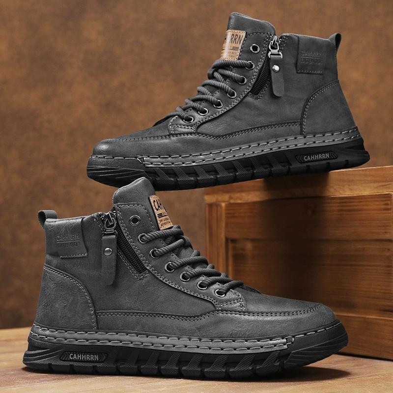 Męskie skórzane buty za kostkę – Guipure Lace Panel recenzja i cena