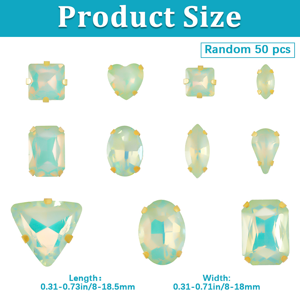 50 szt. Dżetów do przyszywania – Sew On Rhinestone recenzja i cena