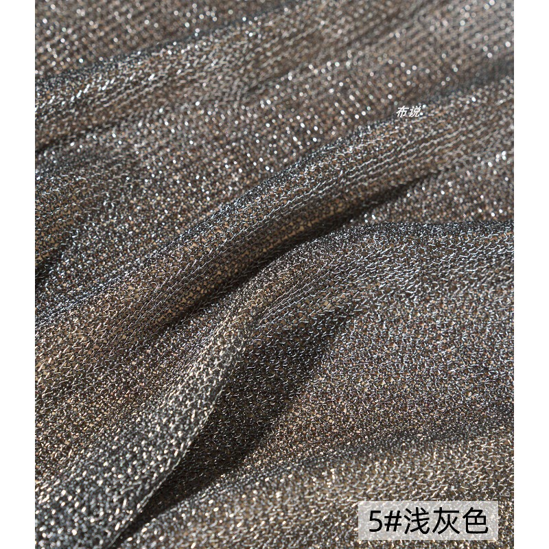 Jasnoszara metaliczna tkanina  – Crystal Mesh Fabric recenzja i cena