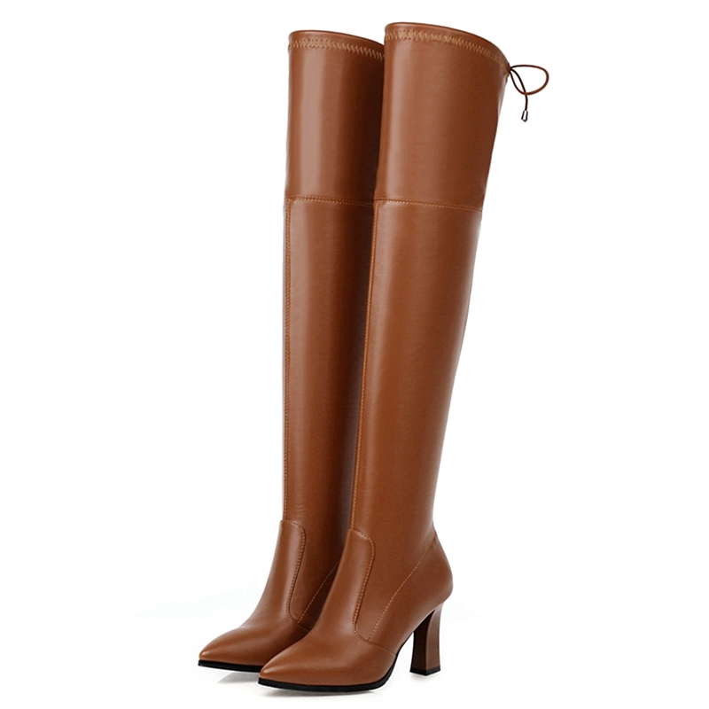 Elastyczne buty za kolano Buty – Guipure Lace Panel recenzja i cena