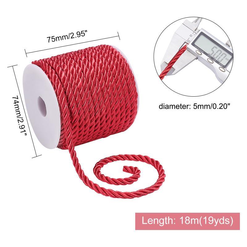 19,6 jarda czerwonej jedwabnej – Cord Trim Twisted recenzja i cena