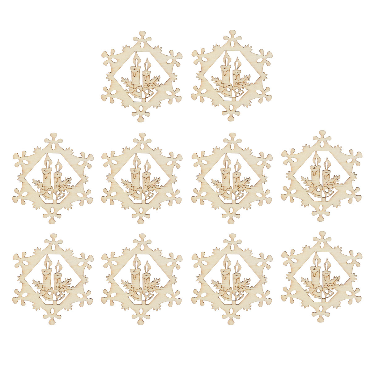 10 szt. Zawieszki Śnieżynki Św – Christmas Craft Embellishment recenzja i cena