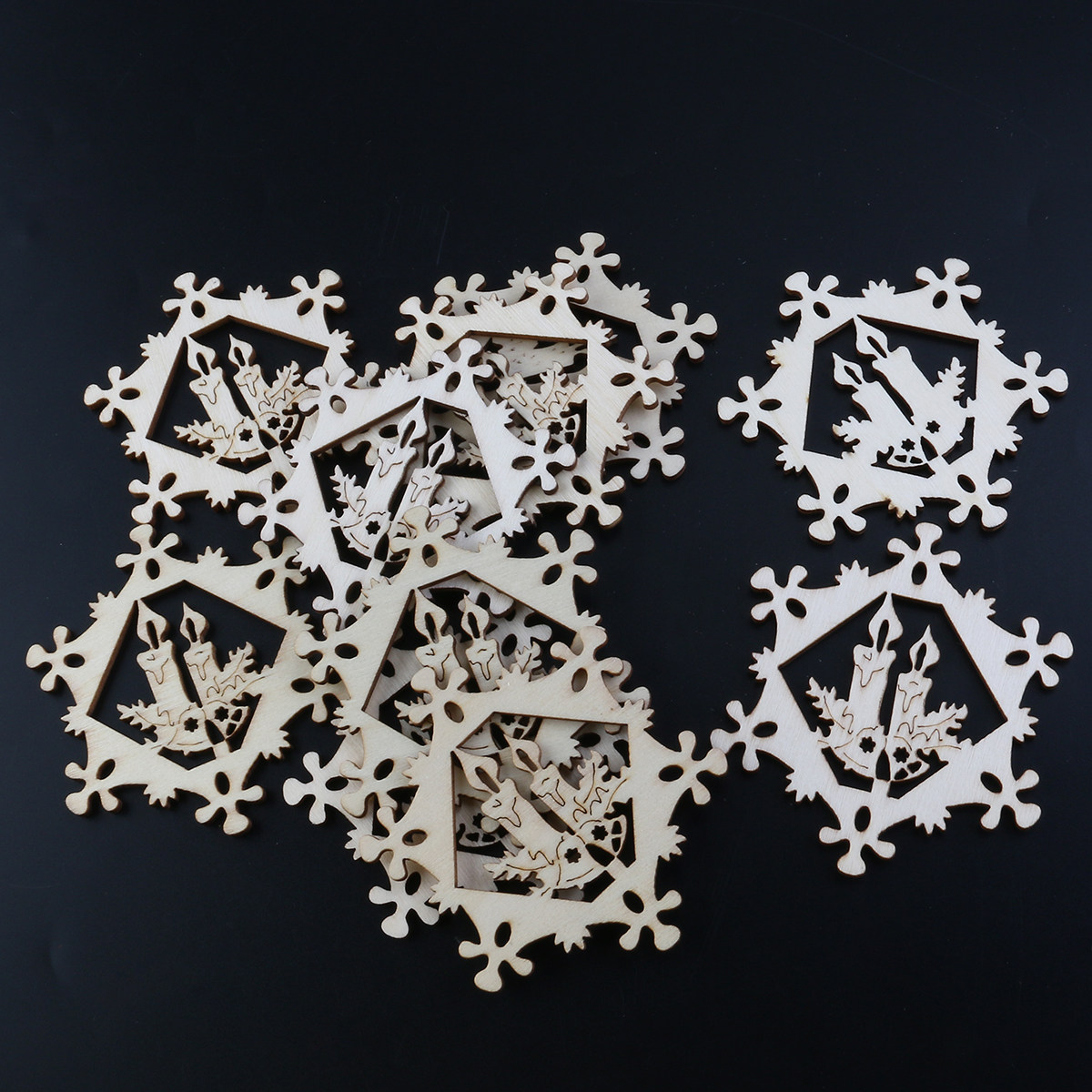 10 szt. Zawieszki Śnieżynki Św – Christmas Craft Embellishment recenzja i cena