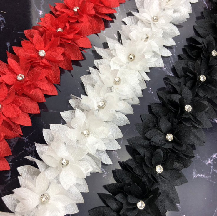 1 jard Kolorowy perłowy diamen – Guipure Lace Panel recenzja i cena