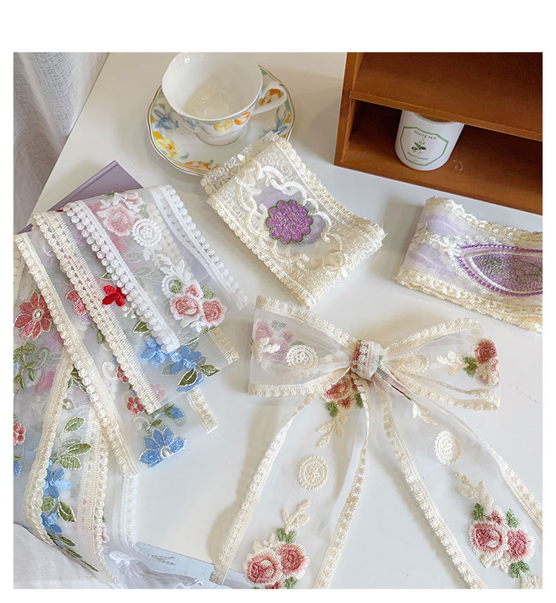 1 jard koronkowa haftowana wst – Lace Ribbon Trim recenzja i cena