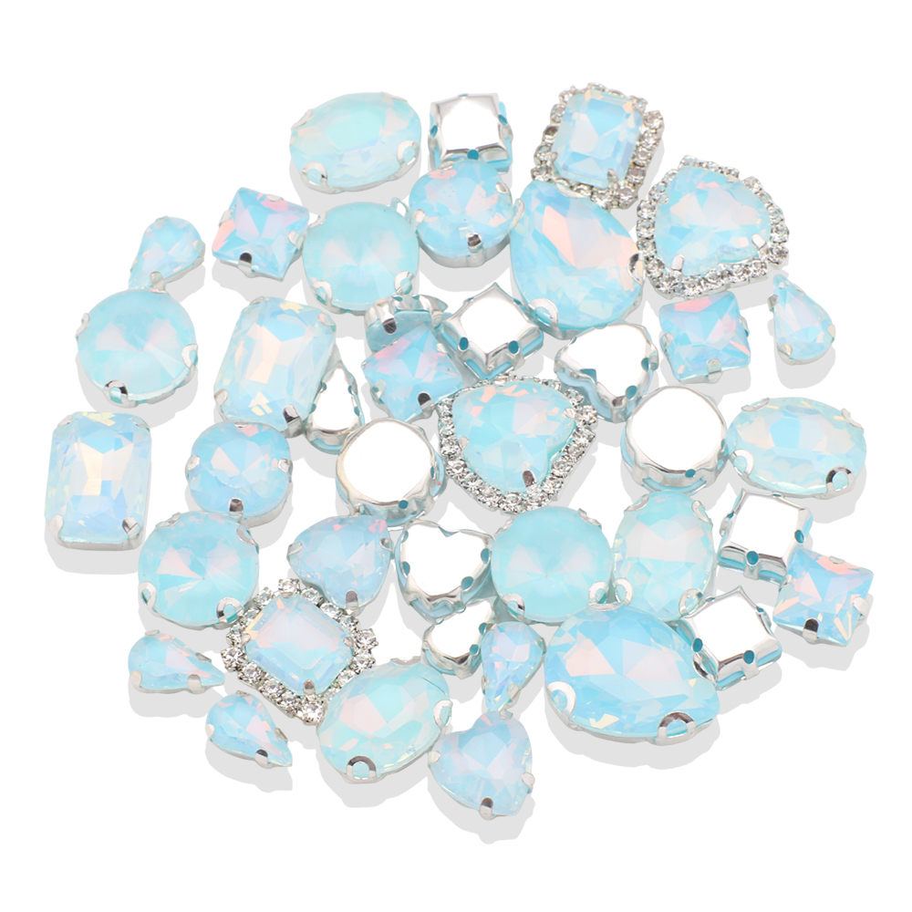 40pcs/bag Mix Shape Opal Glass – Sew On Rhinestone recenzja i cena