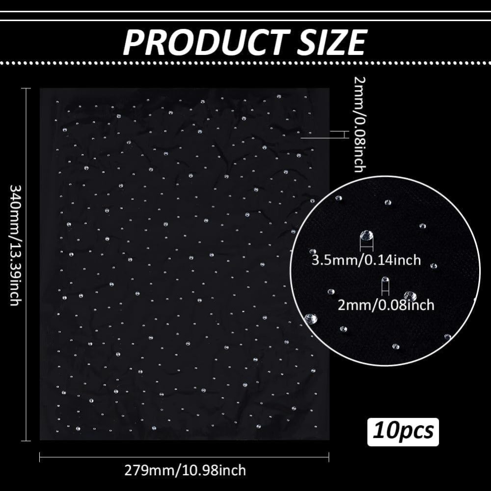 10 arkuszy brokatowych, napras – Hotfix Rhinestone Sheet recenzja i cena