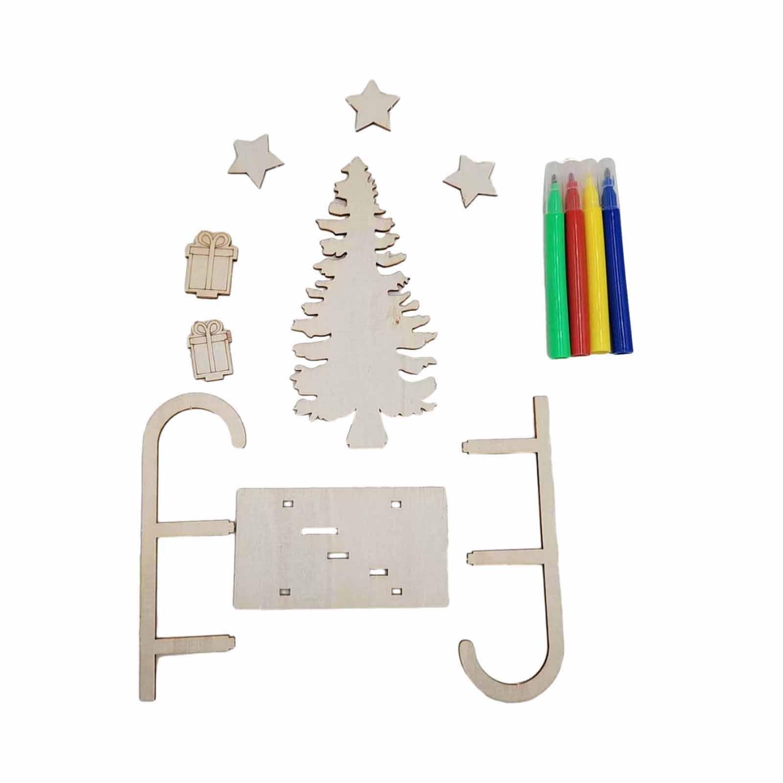 3x Drewniane ozdoby świąteczne – Christmas Craft Embellishment recenzja i cena
